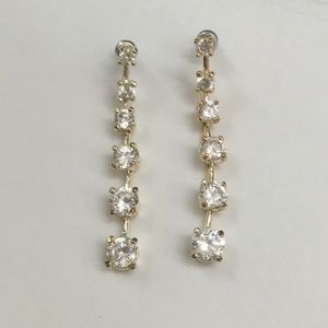 Linear stick earrings